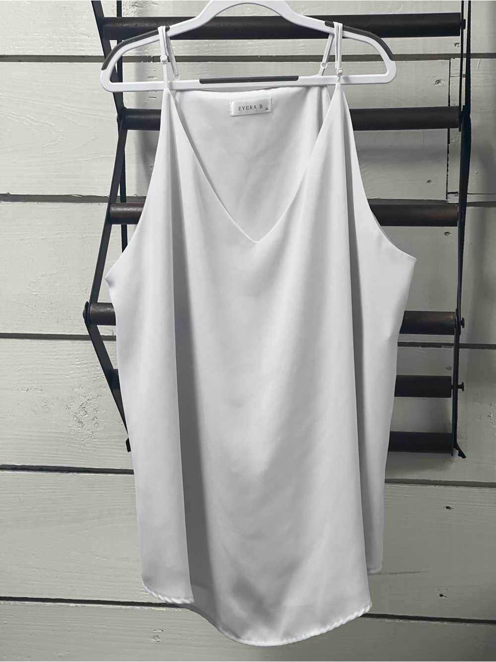 Evera B. Light Bluegray V-Neck Cami Tank Top